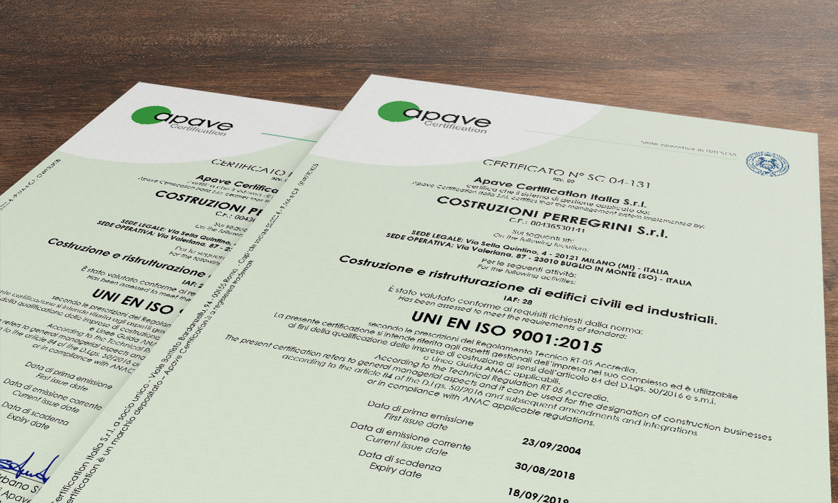 Certificazioni-APAVE Certificazione APAVE